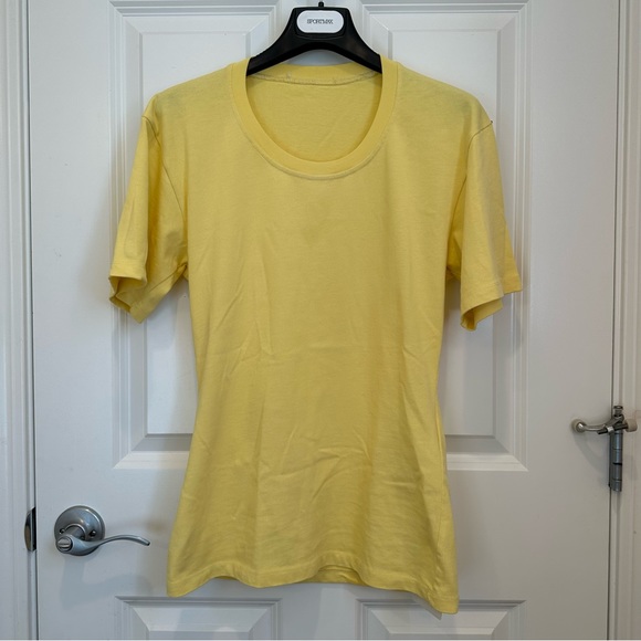 Sportmax Max Mara Label-cut Yellow Cotton Basic T-Shirt Size:Small Spring/Summer - Picture 5 of 11